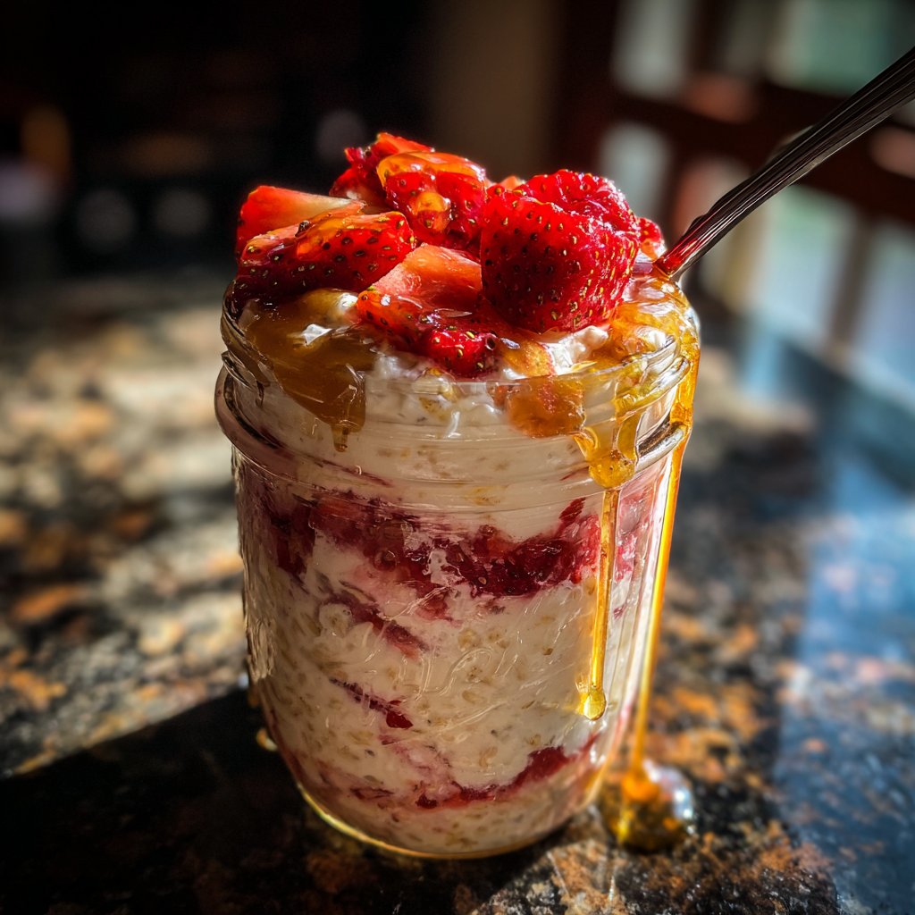 Fruity Strawberry Overnight Oats