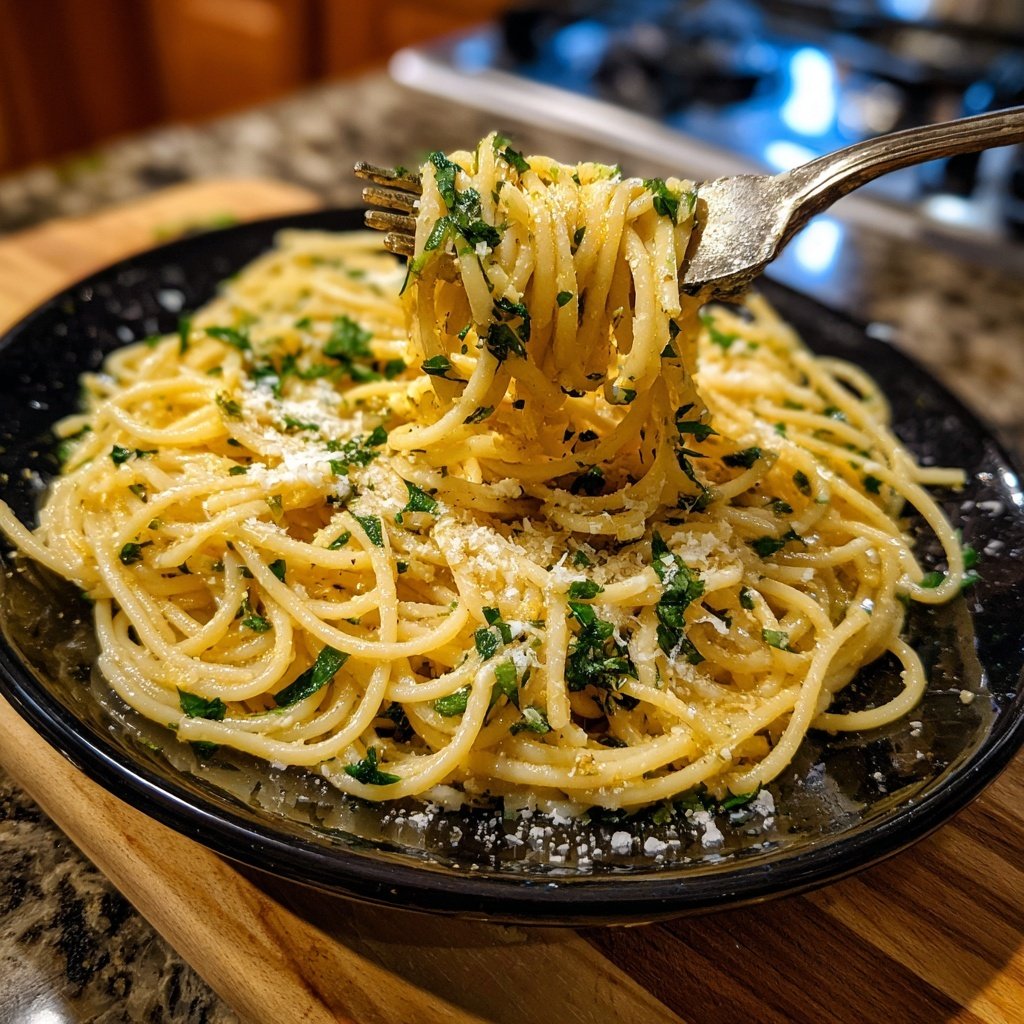 Quick Garlic Butter Pasta