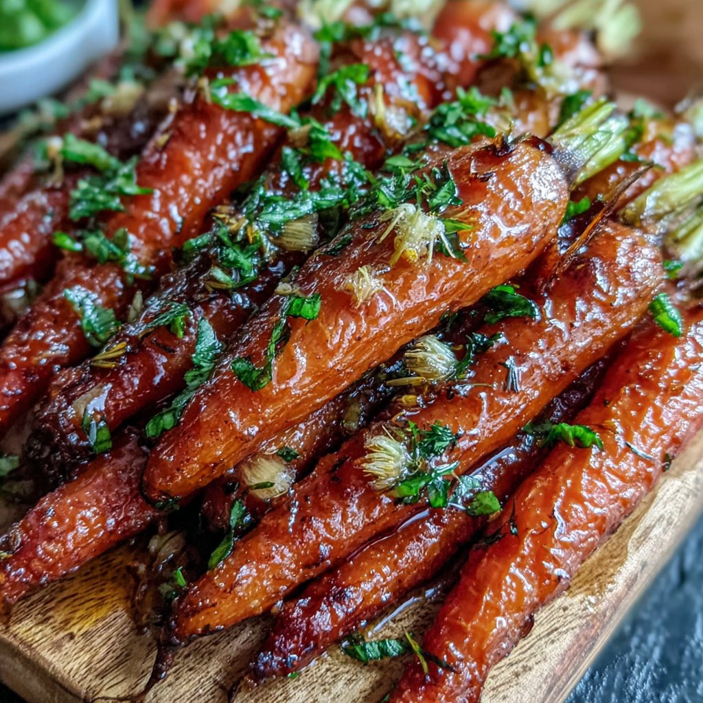 Honey Dandelion Glazed Carrots