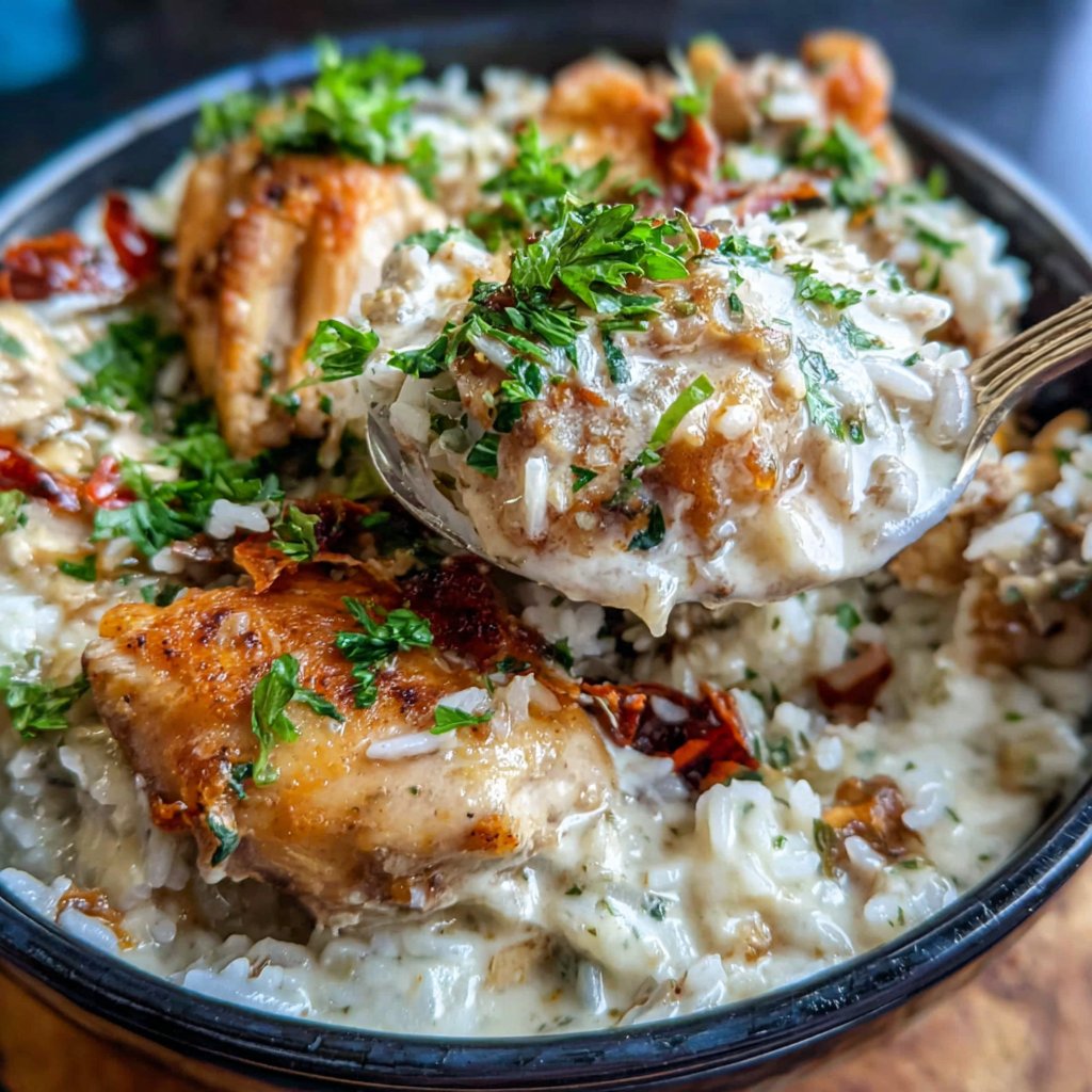 One Pot Creamy Chicken and Rice
