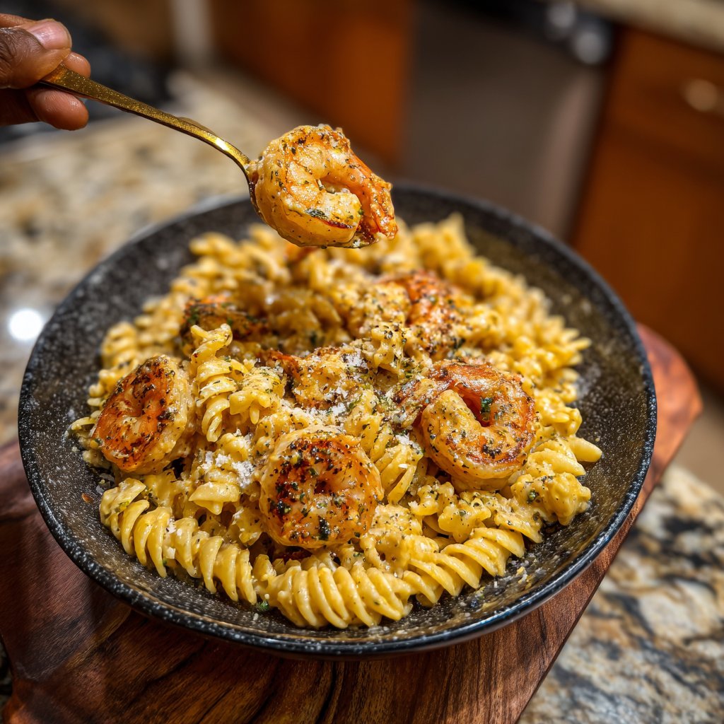 Honey Mustard Shrimp Pasta
